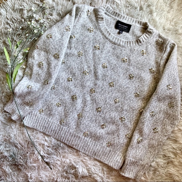 Banana Republic Sweaters - Banana Republic Sparkle Jeweled Rhinestone Sweater